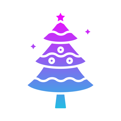 drzewko świąteczne Generic gradient fill ikona