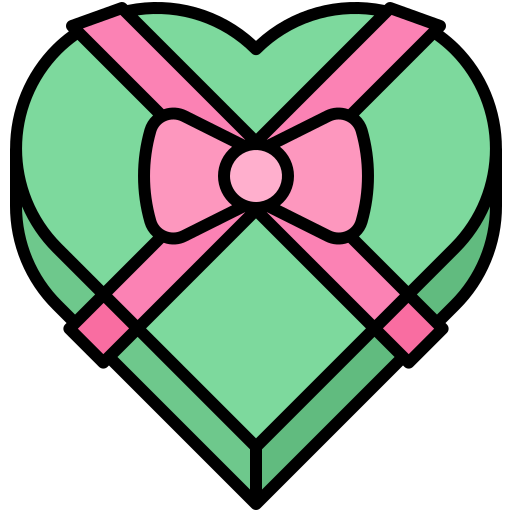 pudełko w kształcie serca Generic color lineal-color ikona