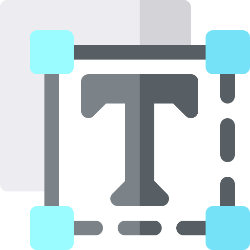 Texto Basic Rounded Flat icono