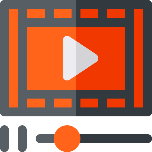Video player Basic Rounded Flat Ícone