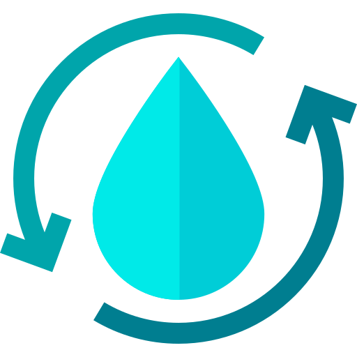 reutilizar el agua Basic Straight Flat icono