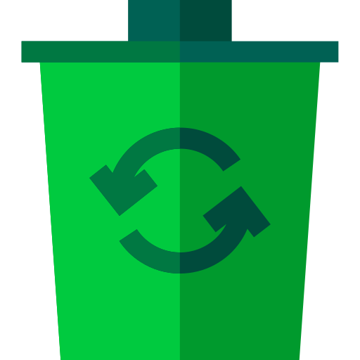Papelera de reciclaje Basic Straight Flat icono