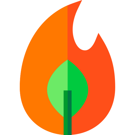 Incendio forestal Basic Straight Flat icono