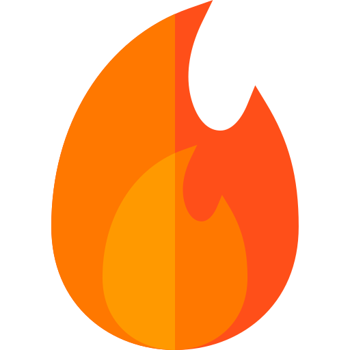 Огонь Basic Straight Flat иконка