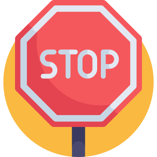 segnale di stop Detailed Flat Circular Flat icona