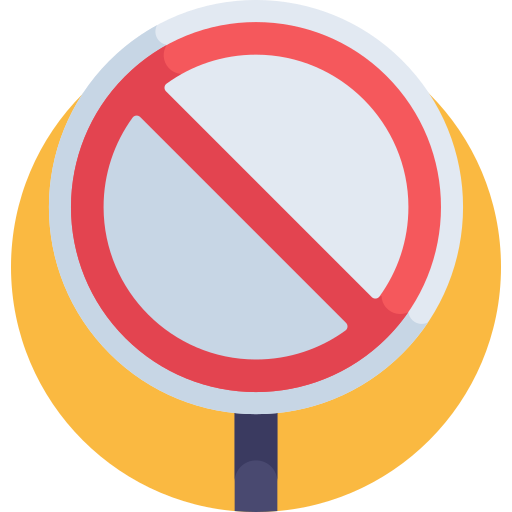 vietato l'accesso Detailed Flat Circular Flat icona