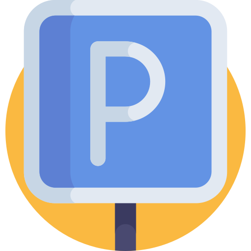 znak parkingowy Detailed Flat Circular Flat ikona