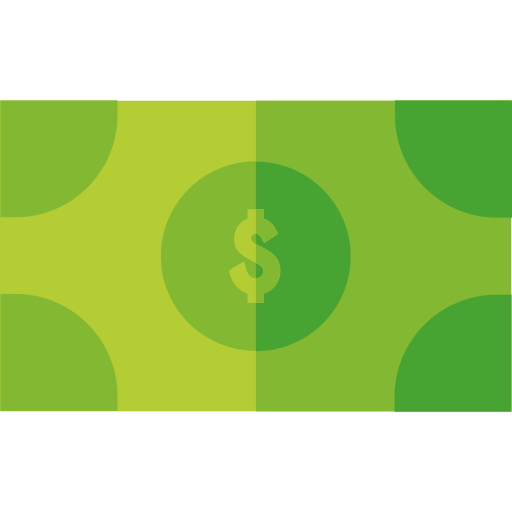 billete de banco Basic Straight Flat icono