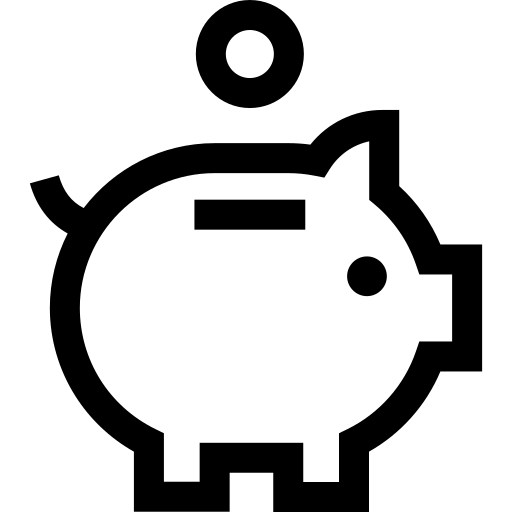 tirelire Basic Straight Lineal Icône