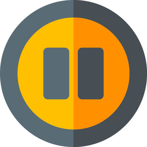 Botón de pausa Basic Rounded Flat icono