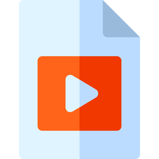 Video file Basic Rounded Flat icon