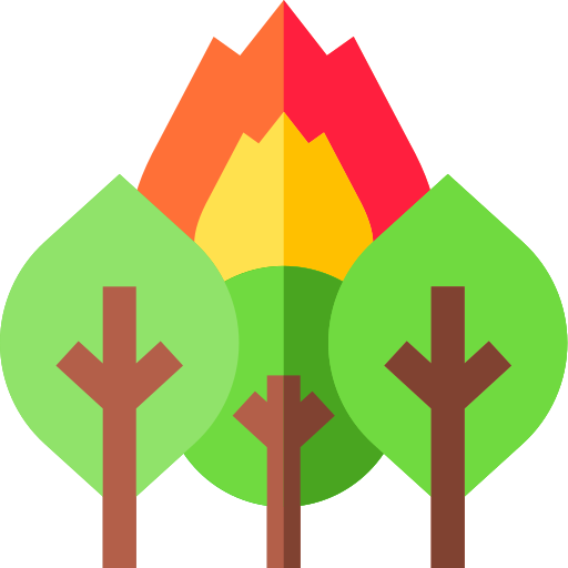 fogo florestal Basic Straight Flat Ícone