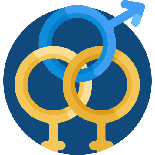 bisexuell Detailed Flat Circular Flat icon