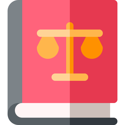 Libro de derecho Basic Rounded Flat icono