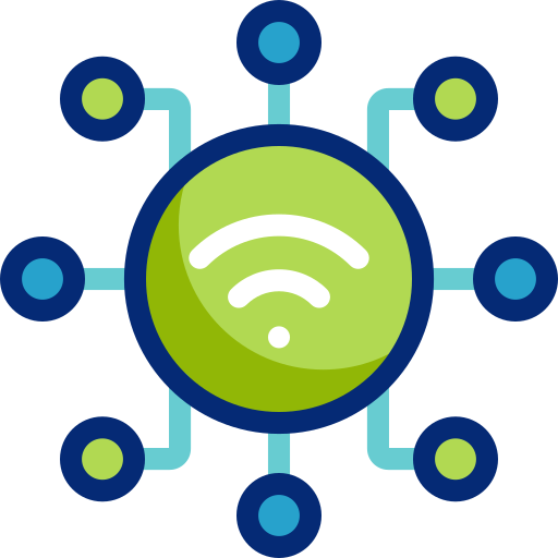 Wifi global Basic Accent Lineal Color icon
