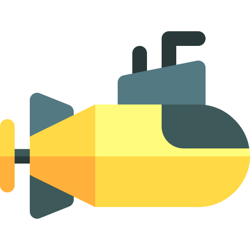 Submarino Basic Rounded Flat icono