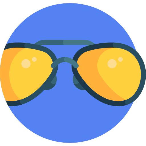 okulary słoneczne Detailed Flat Circular Flat ikona