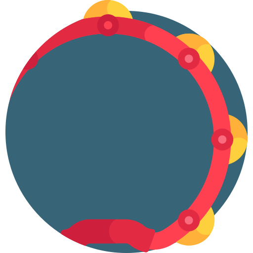 Tambourine Detailed Flat Circular Flat icon