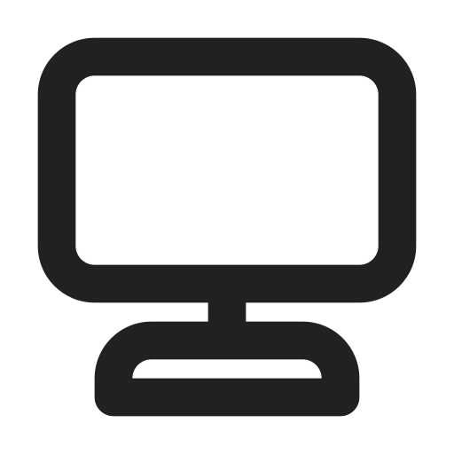 desktop Generic black outline icona
