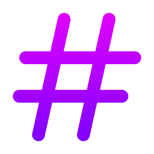 hashtag Generic gradient outline Ícone