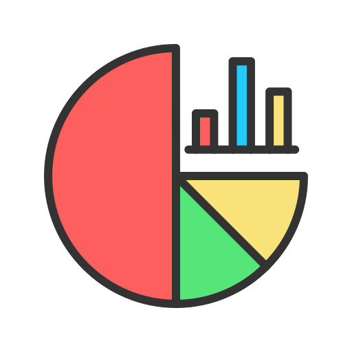 Pie chart analytics Generic color lineal-color icon