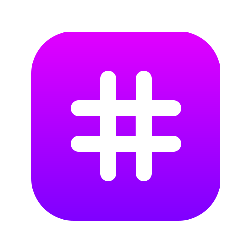 hashtag Generic gradient fill icona