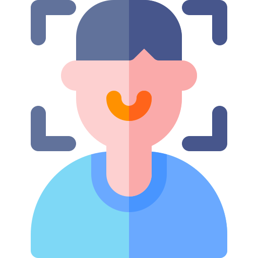 Face recognition Basic Rounded Flat icon