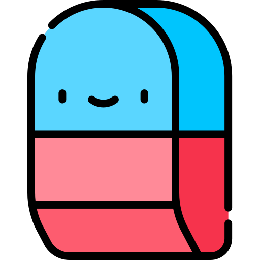 消しゴム Kawaii Lineal color icon