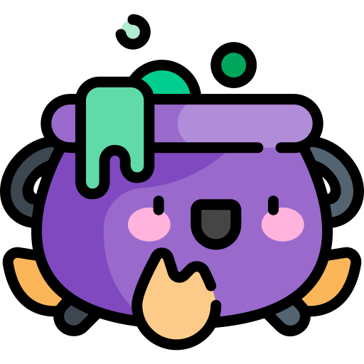 Cooking pot Kawaii Lineal color icon