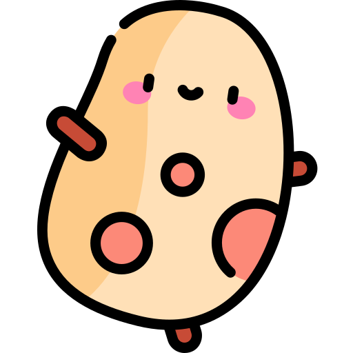 Potato Kawaii Lineal color icon