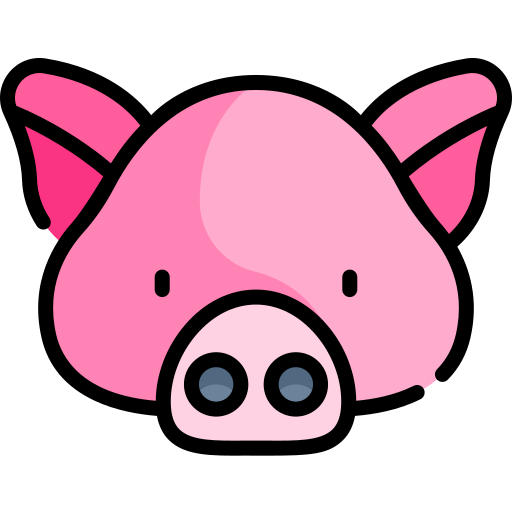豚 Kawaii Lineal color icon