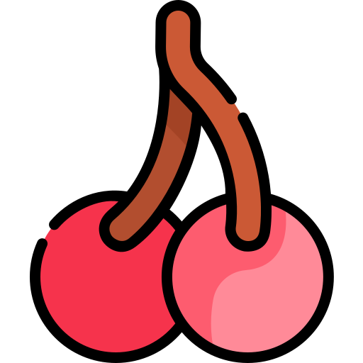 Cherries Kawaii Lineal color icon