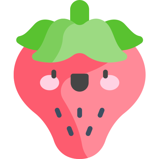 Strawberry Kawaii Flat icon