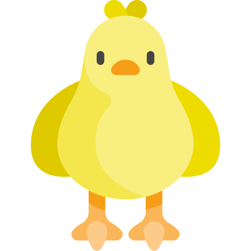 kurczak Kawaii Flat ikona