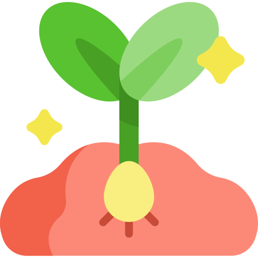 成長する種子 Kawaii Flat icon