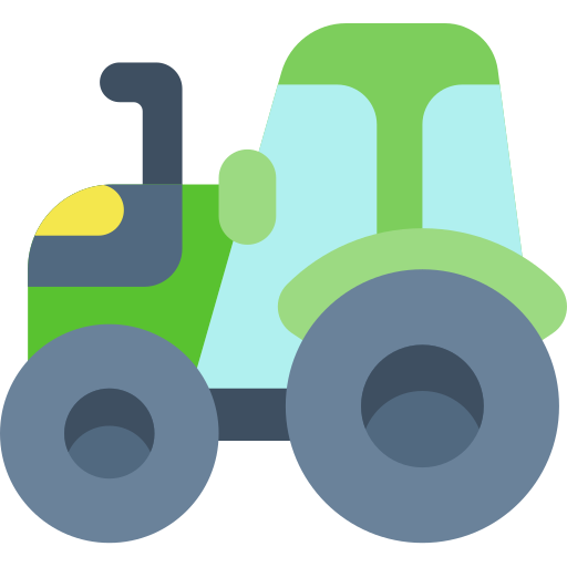 tracteur Kawaii Flat Icône