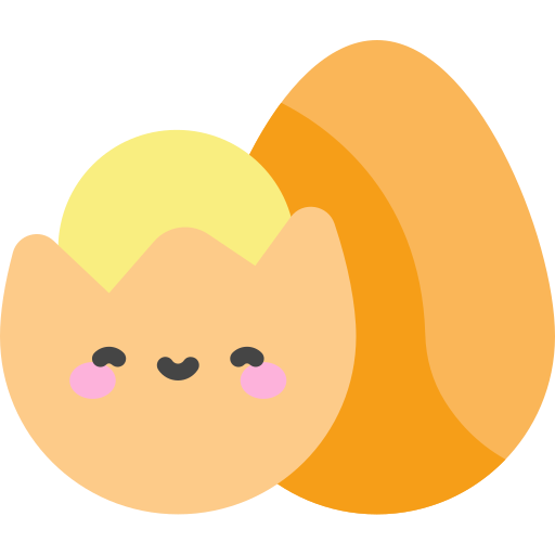 Яйца Kawaii Flat иконка