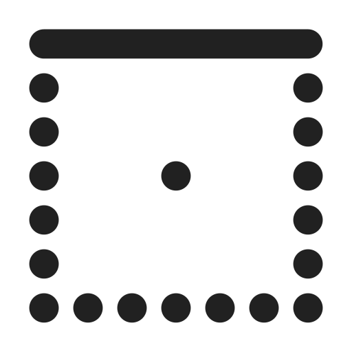 Граница сверху Generic black outline иконка