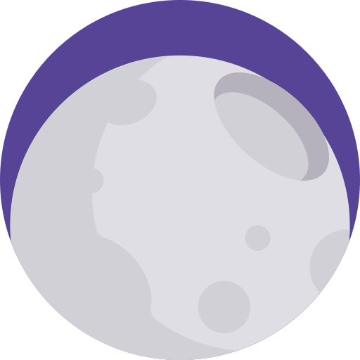 Луна Detailed Flat Circular Flat иконка