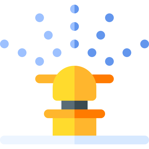 Sprinkler Basic Rounded Flat Ícone