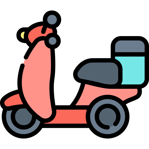 motocicleta Kawaii Lineal color icono