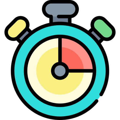 chronomètre Kawaii Lineal color Icône