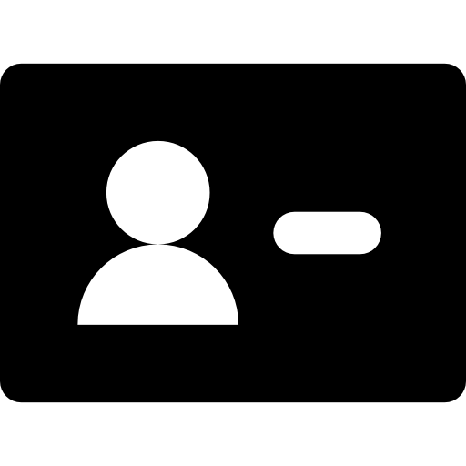 Id card Basic Rounded Filled icon