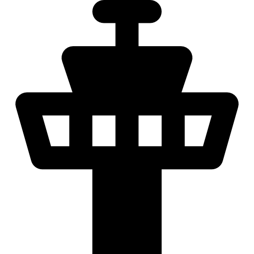 Control tower Basic Rounded Filled icon