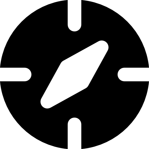 kompas Basic Rounded Filled ikona