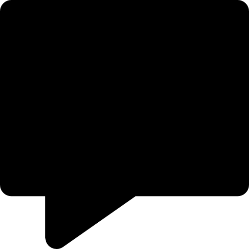 Speech bubble Basic Rounded Filled icon