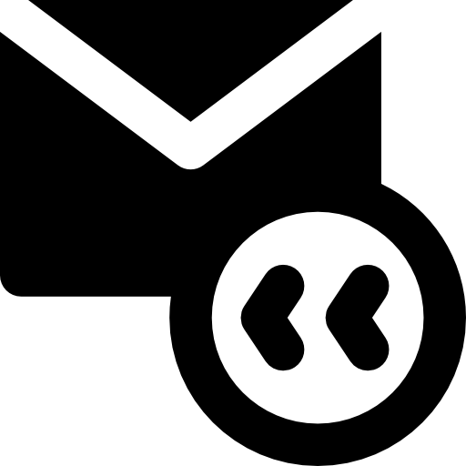 e-mail Basic Rounded Filled ikona