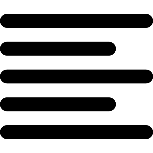 Left align Basic Rounded Filled icon