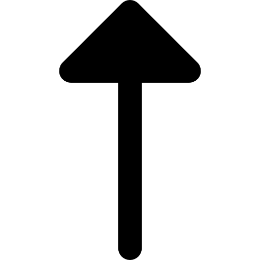 flecha hacia arriba Basic Rounded Filled icono