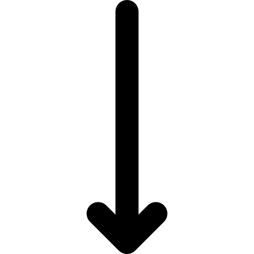 freccia in giù Basic Rounded Filled icona